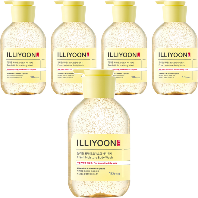 일리윤 프레쉬 모이스춰 바디워시 시트러스향, 500ml, 5개