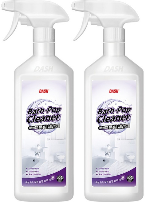 DASH 배쓰팝 욕실청소세제, 750ml, 2개