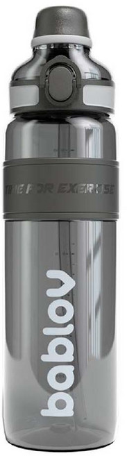 바블로브 파스텔 트라이탄 스포츠 빨대 대용량 보틀, 나이트블랙, 1000ml, 1개