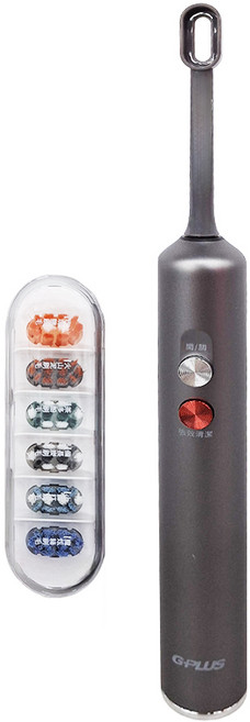 GPLUS 拓勤 快扣刷毛音波電動牙刷, ET-A005S, 鈦晶灰, 1組