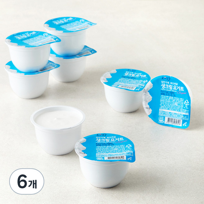 소와나무 생크림 요거트, 680g, 6개