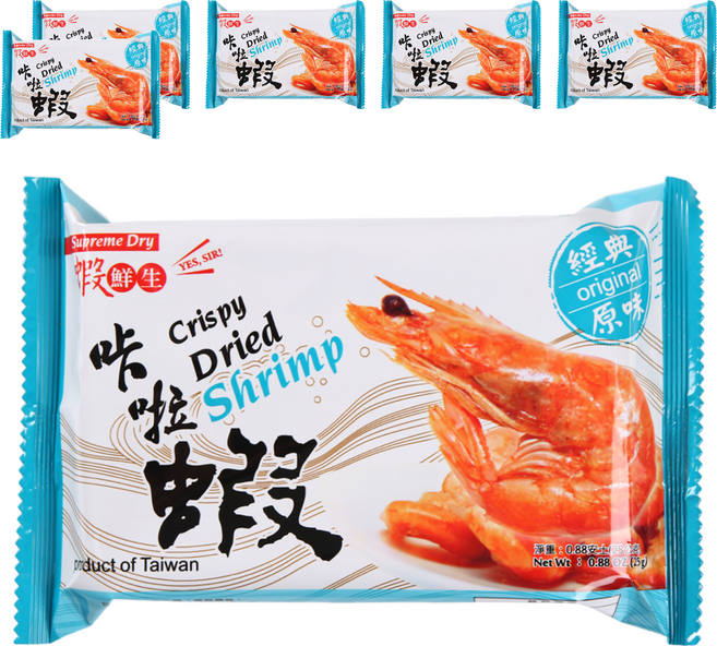 蝦鮮生 咔啦蝦 經典原味, 25g, 6包