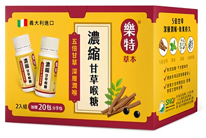 樂特 濃縮甘草喉糖 潤喉時刻, 38.8g, 1盒