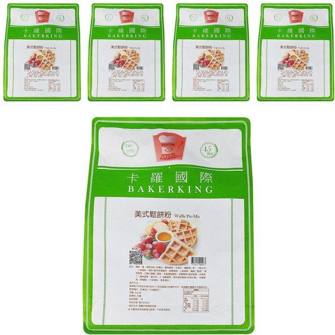 Bakerking 卡羅 美式鬆餅粉, 2kg, 5包