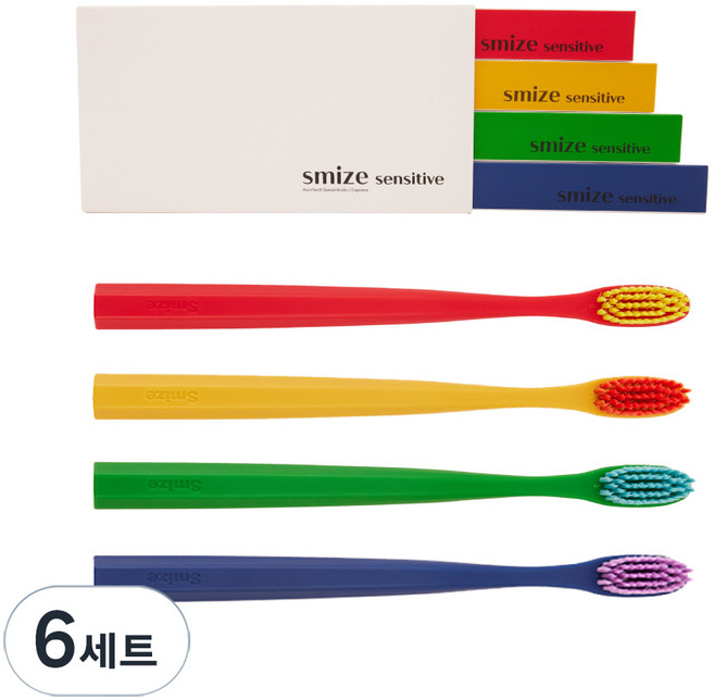스마이즈 센스티브 칫솔 4종 세트, 4개입, 6세트