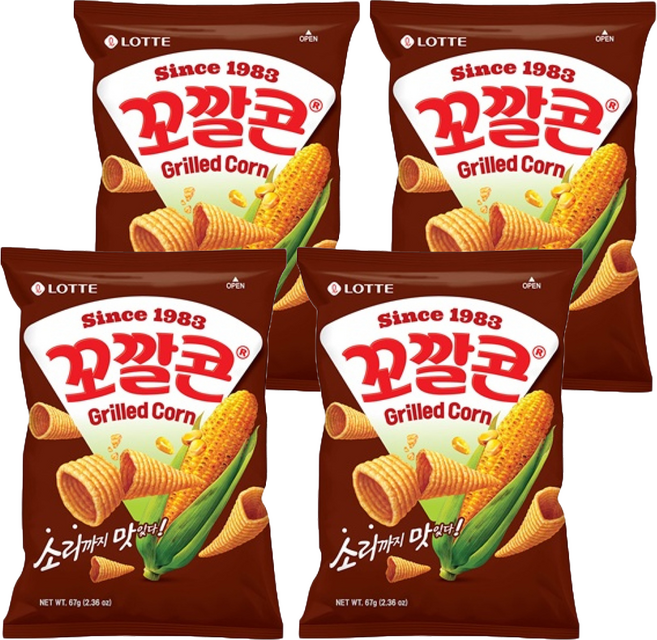Kokkal Corn 玉米脆角 烤玉米味, 67g, 4包