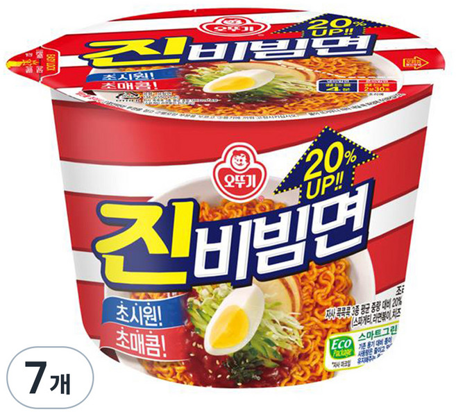 오뚜기 진비빔면 134g, 7개