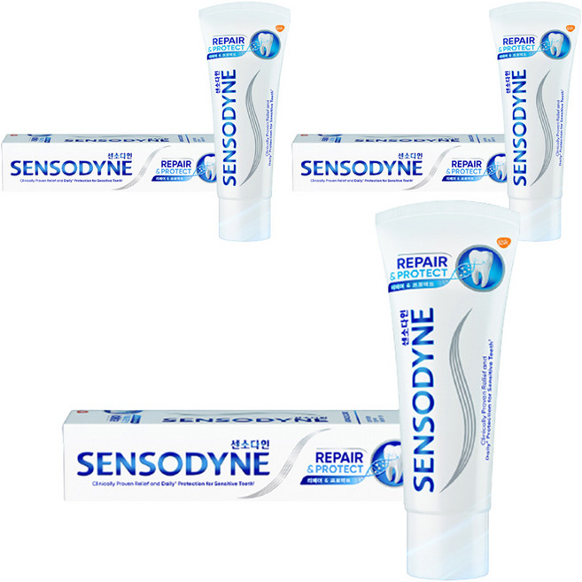 센소다인 리페어 앤 프로텍트 치약, 100g, 3개