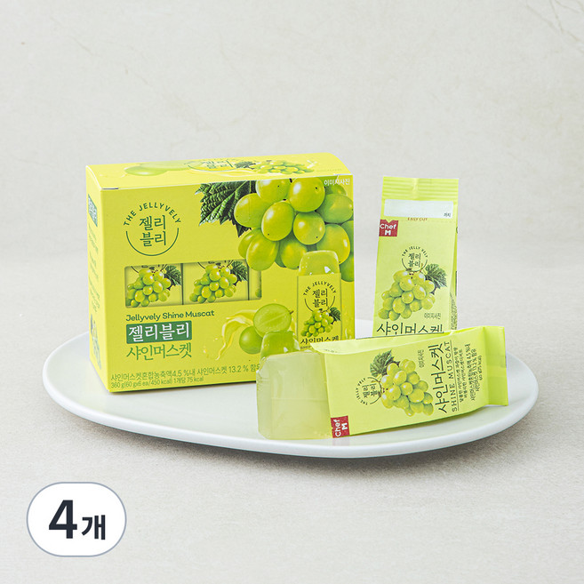 쉐프엠 젤리블리 샤인머스켓, 60g, 4개, 6개입