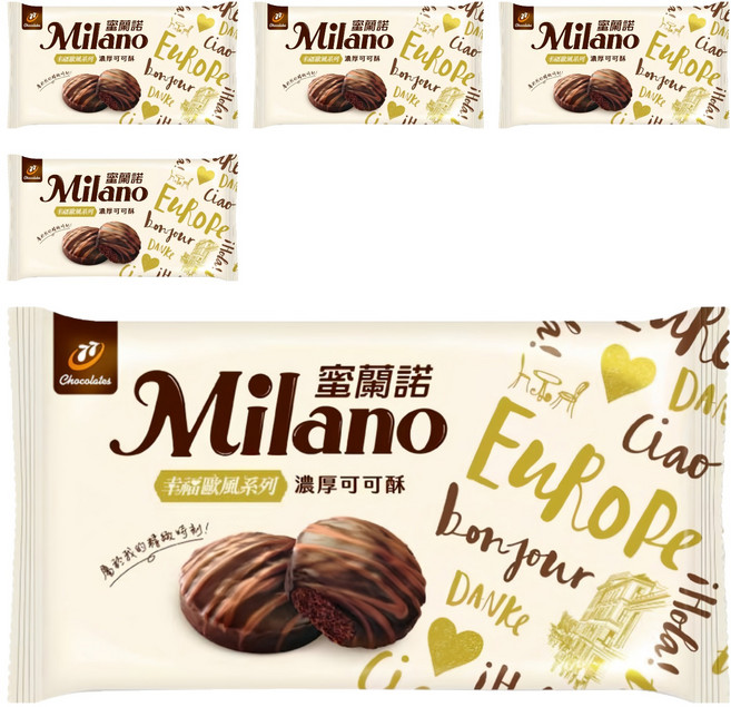 77 Milano 蜜蘭諾 濃厚可可酥, 108g, 5包