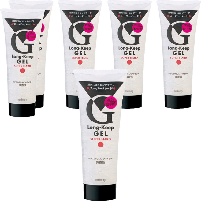 mandom 必喜麗 長效保濕透明髮雕 強黏 微香性, 225g, 6瓶