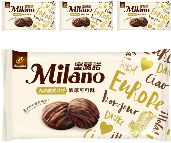 77 Milano 蜜蘭諾 濃厚可可酥, 108g, 4包