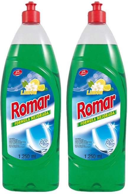 ROMAR 香草森林歐洲無毒家居生活系列 檸檬精油去油膩洗碗精, 1250ml, 2瓶