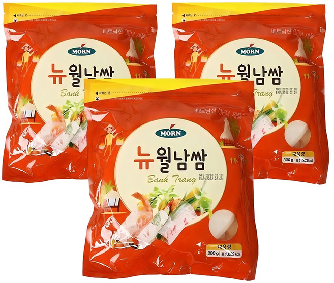 MORN 뉴 월남쌈 원형, 300g, 3개