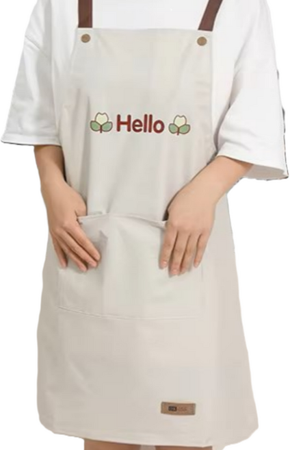 블룸 H 타입 심플 방수앞치마, 아이보리, 1개