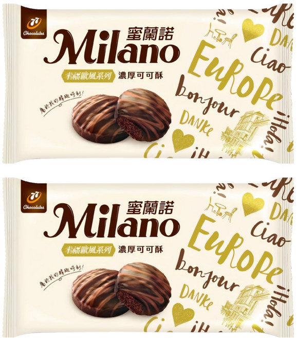 77 Milano 蜜蘭諾 濃厚可可酥, 108g, 2包