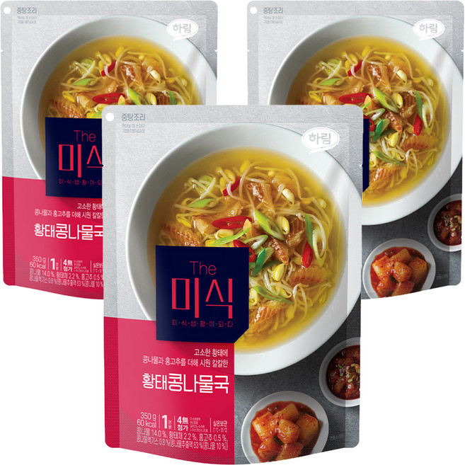 더미식 황태콩나물국, 350g, 3개
