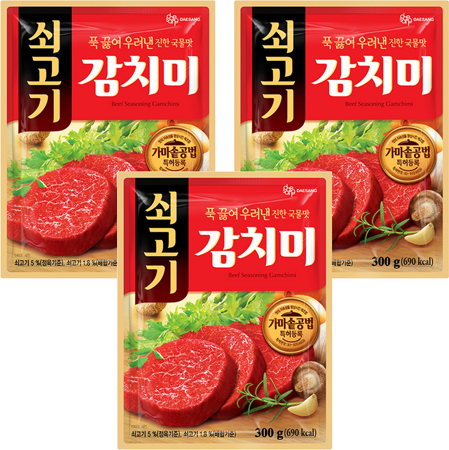 DAESANG 大象 牛肉風味調味粉, 300g, 3個