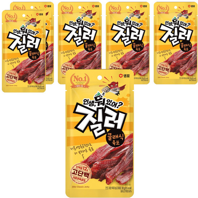 질러 클래식 육포, 30g, 6개