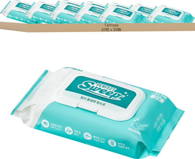 Tamsaa 靜電除塵濕紙巾, 10包