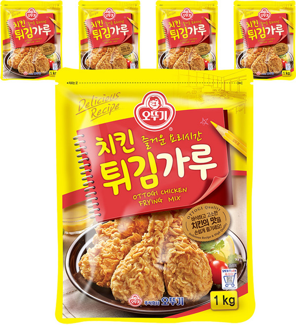 오뚜기 치킨 튀김가루, 1kg, 5개