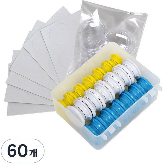 마그피아 네임자석홀더 캡슐형, 혼합색상, 60개