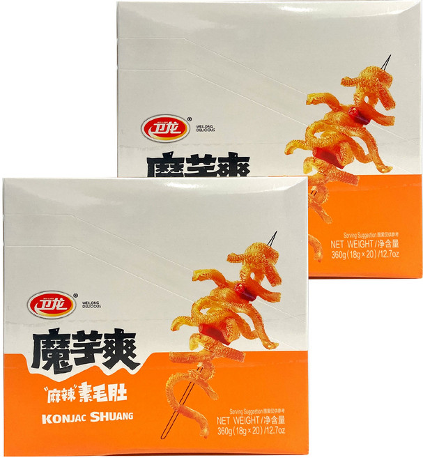 衛龍 麻辣素毛肚 20包入, 360g, 2盒