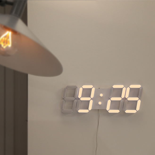 레트니 LED 무소음 무선 리모컨 인테리어 벽시계 3m + 투명 접착후크 세트, 혼합색상
