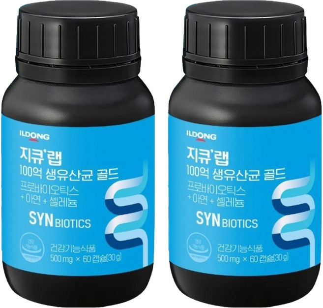 지큐랩 100억 생유산균 골드 450mg, 60정, 2개