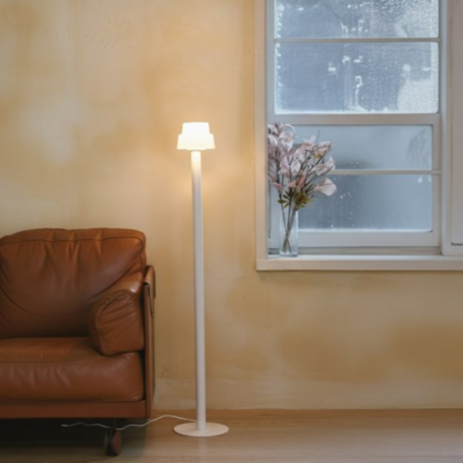 Midmood 世紀中期風格室內照明 兩層蛋糕氣氛長落地燈