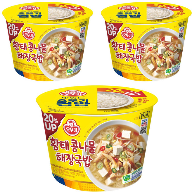 OTOKI 不倒翁 即食明太魚豆芽菜湯飯, 3入