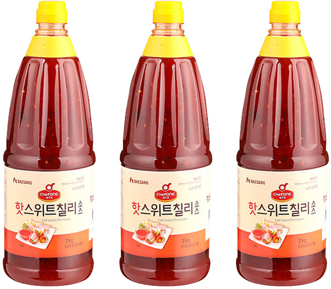 쉐프원 핫스위트 칠리소스, 3개, 2kg