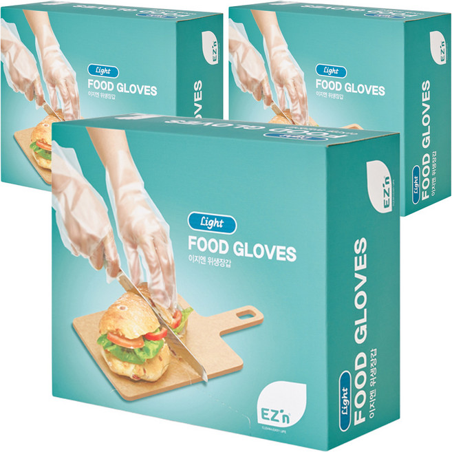EZn이지엔 위생 장갑 라이트, 500개입, 3개