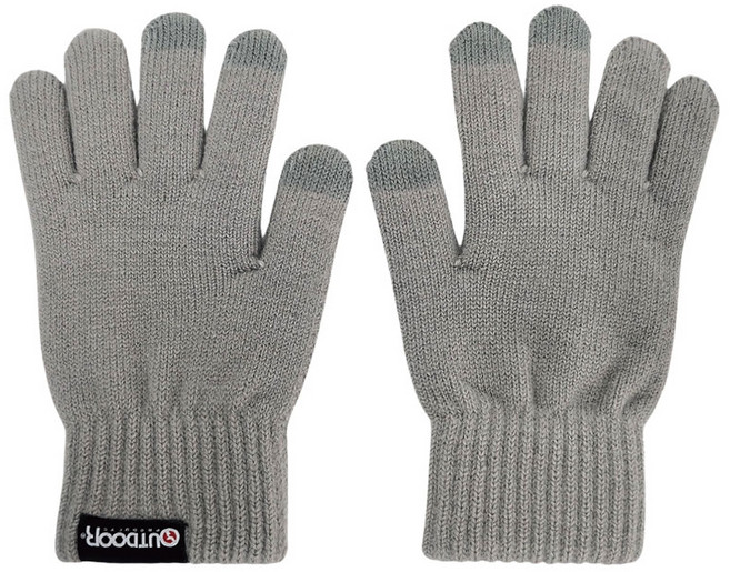 아웃도어프로덕츠 방한 스마트 터치 니트 장갑, 그레이, 1개