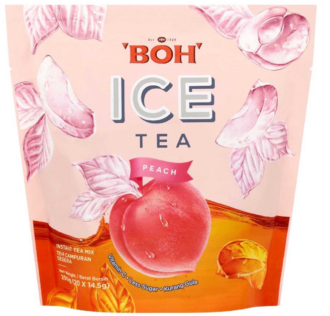 BOH 即溶果茶 水蜜桃風味, 14.5g, 20包, 1袋