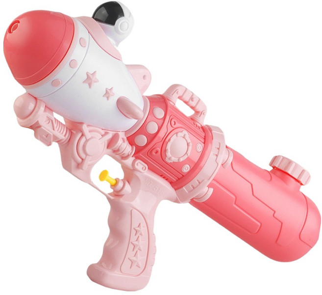 888便利購 太空人造型按壓中型水槍 5181 35cm, 粉紅色, 1支