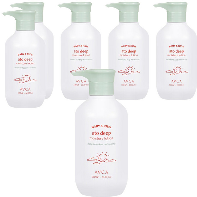아브카 베이비 앤 키즈 아토 고보습 로션 무향, 500ml, 6개