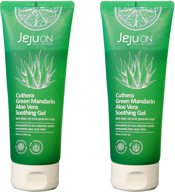 제주온 큐테라 풋귤 알로에베라 수딩젤, 200ml, 2개