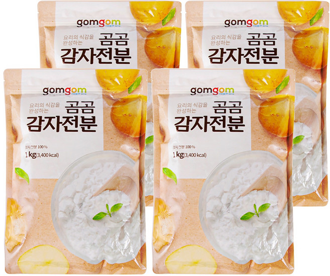 gomgom 馬鈴薯澱粉, 1kg, 4包