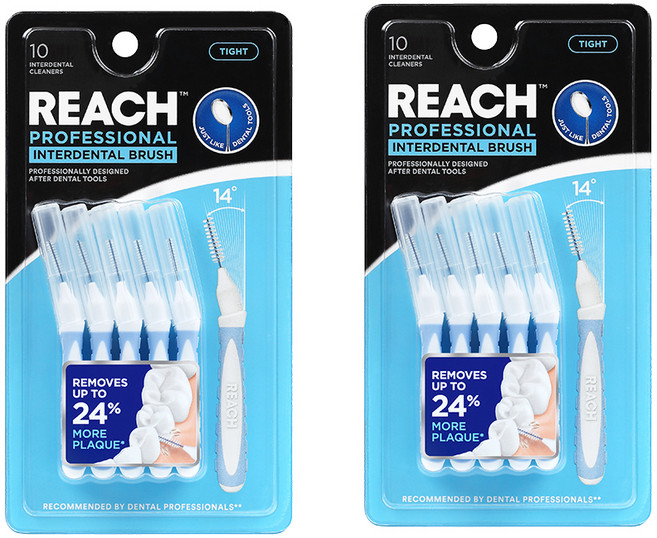 리치 와이어 치간칫솔 타이트, 10개입, 2개
