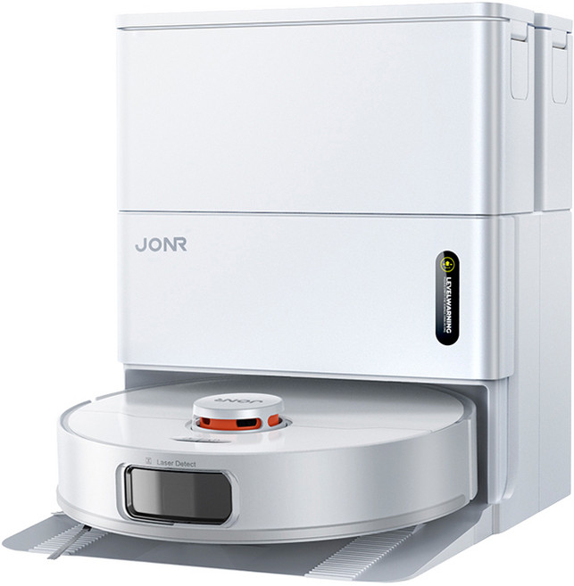 JONR 로봇청소기 T5 PRO GEN 2 열풍건조 자동세척 올인원 자동먼지비움, 화이트