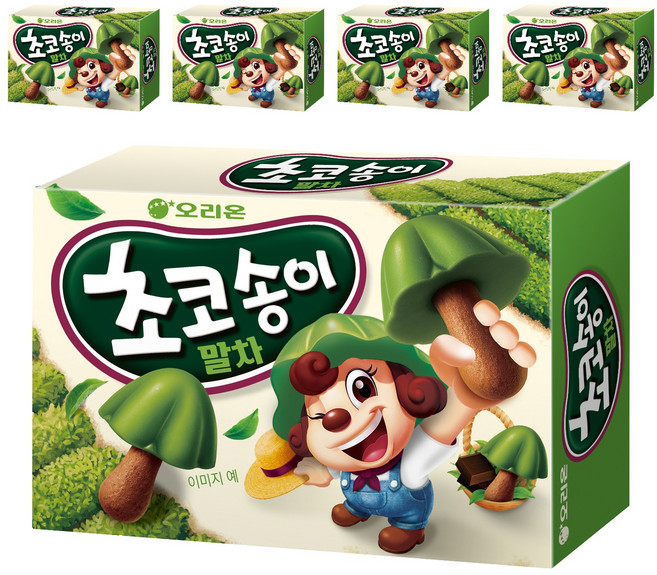 초코송이 오리온 말차맛, 5개, 45g