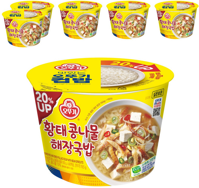 오뚜기 황태 콩나물해장국밥, 301.5g, 6개
