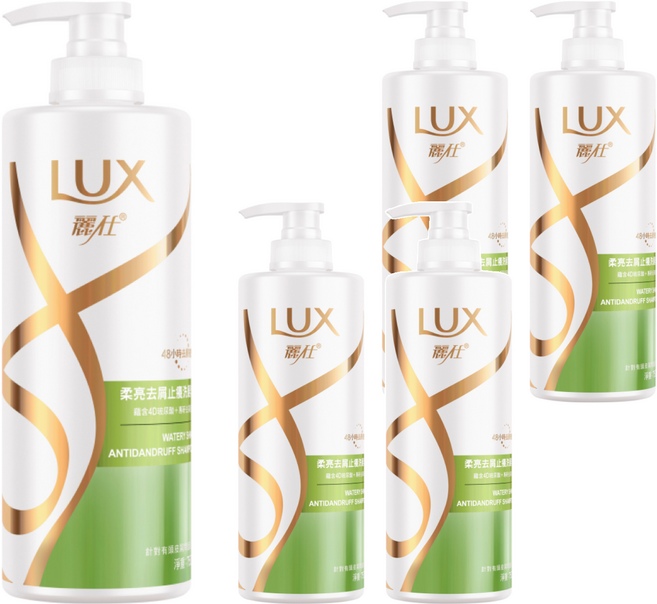 LUX 麗仕 柔亮去屑止癢 洗髮乳, 750g, 5瓶