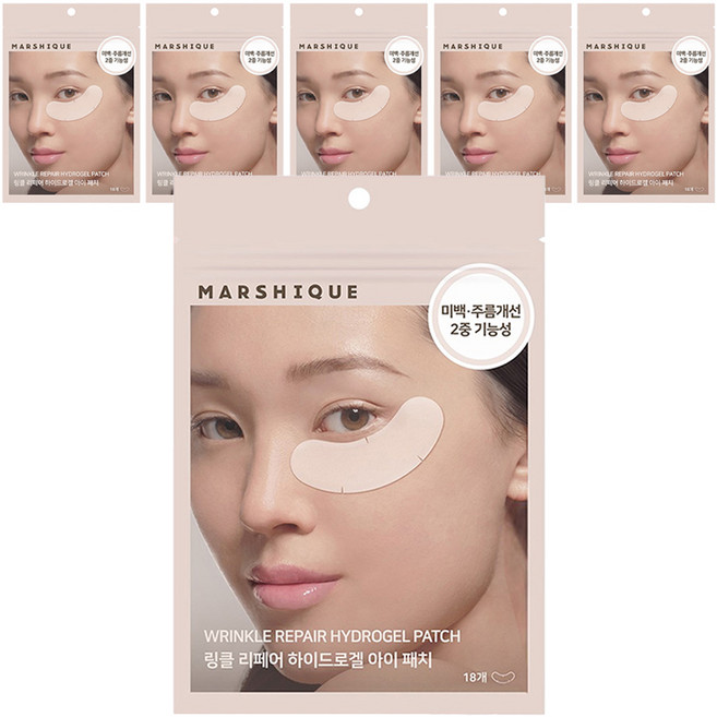 마르시끄 링클 리페어 하이드로겔 아이패치, 18개입, 6개