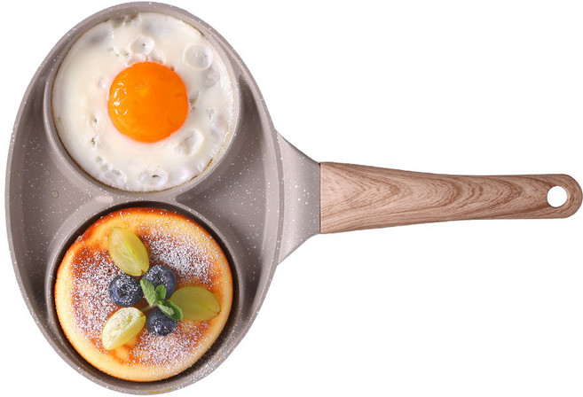 쿠킨 키친플라워 인덕션 겸용 쿠킨 모닝와이드 2구 에그팬, 16cm, 1개