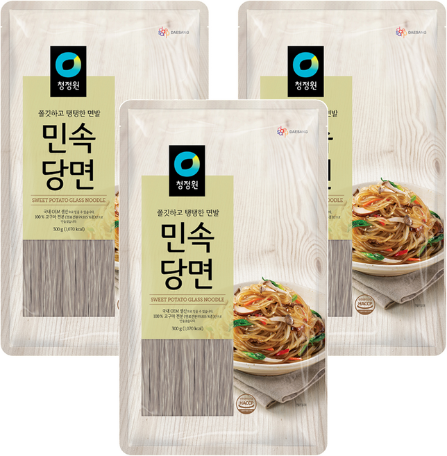 청정원 민속 당면, 300g, 3개