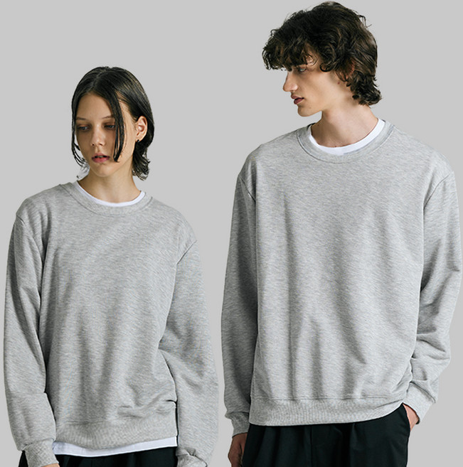 테라우드 남녀공용 스탠다드 면혼방 맨투맨