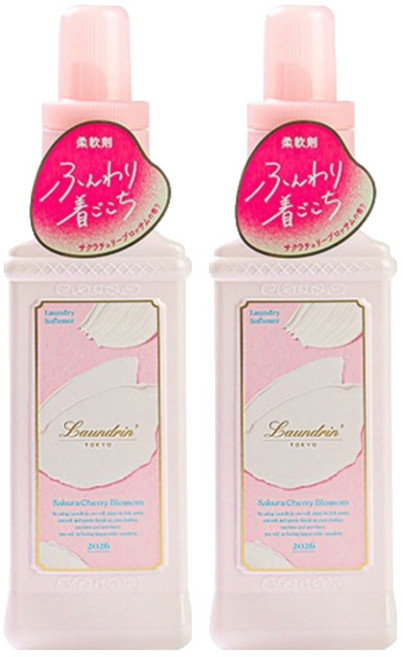 란도린 섬유유연제 사쿠라 체리 블로썸 본품, 600ml, 2개