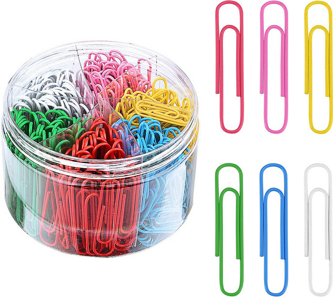 바코젤 6색 컬러 클립 세트, 480개입, 1세트